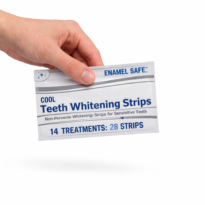Peroxide Free Teeth Whitening Strips for Sensitive Teeth Base Packaging - Opaline